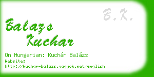 balazs kuchar business card